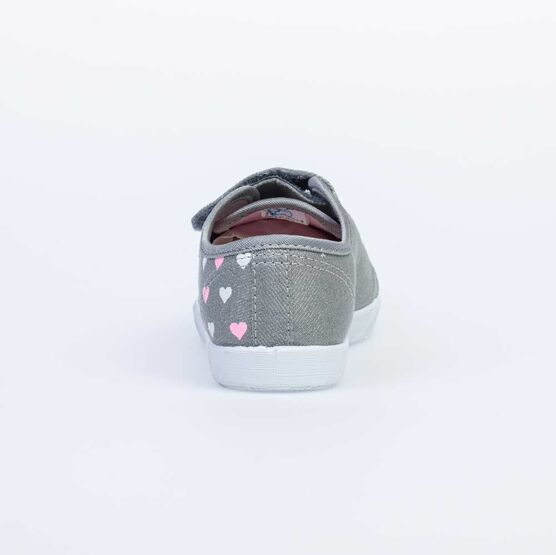 531066-11 Кеды на липучках для девочки серый фото №5