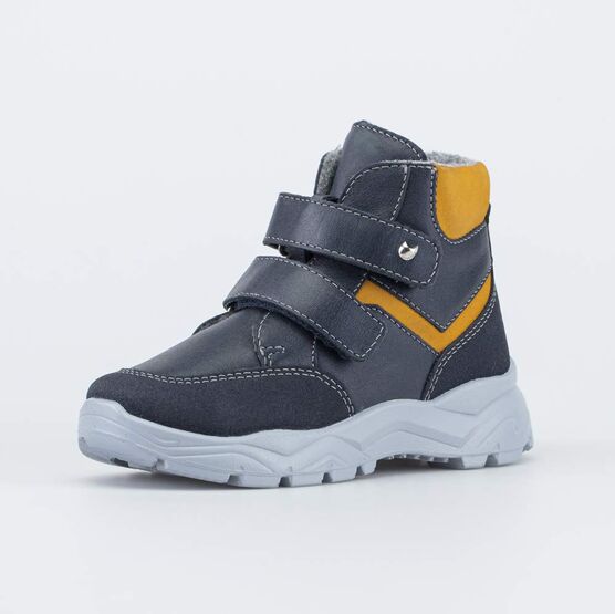 552271-32 Утепленные ботинки на липучках для мальчики син-жел