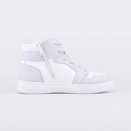 552291-13 Ботинки в кедовом стиле для девочки бел-сир фото №2