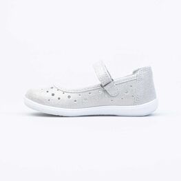 332135-23 Туфли-балетки для девочки для девочки серебристый фото №2