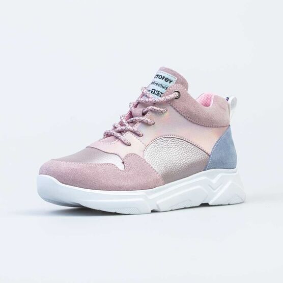 652182-12 Ботинки для девочки роз-гол