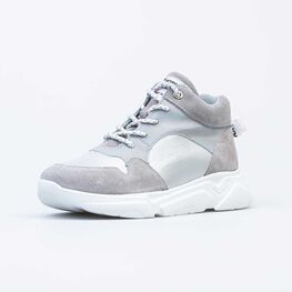 652182-11 Ботинки для девочки серебрист.