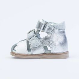 022118-21 Босоножки для девочки кожаные для девочки срб-бел фото №2