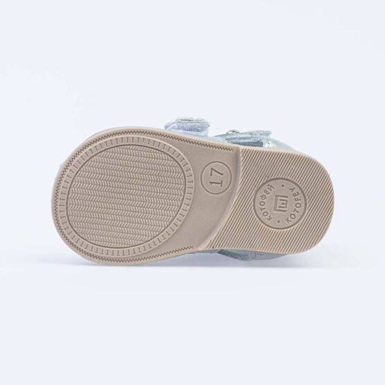 022118-21 Босоножки для девочки кожаные для девочки срб-бел фото №3