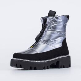 764050-42 Ботинки-дутики для девочки для девочки серебристый