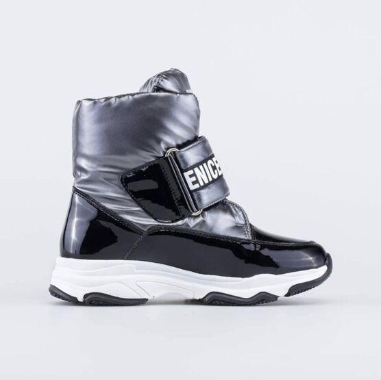 654047-42 Сапожки-дутики для девочки для девочки серый фото №2