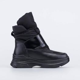 654059-41 Сапожки-дутики для девочки для девочки черный фото №2