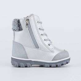 352303-53 Зимние ботинки на молнии для девочки для девочки серебристый фото №2