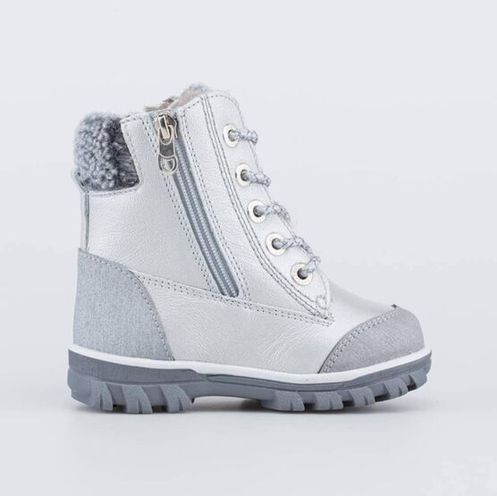 352303-53 Зимние ботинки на молнии для девочки для девочки серебристый фото №2