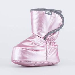 001107-42 Теплые меховые пинетки для девочки розовый