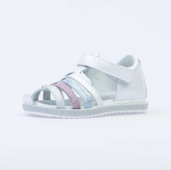 322109-21 Сандали летние на липучке для девочки бел-срб