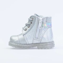 052142-21 Ботинки для первых шагов для девочки серебристый фото №2