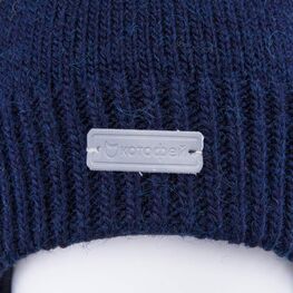 07711569-40 Шапка на завязках для мальчика для мальчики синий + горчичный фото №3