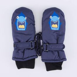 07721127-40 Варежки утепленные Акуленок для мальчики синий