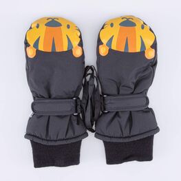 07721145-40 Варежки утепленные Тигренок для мальчики черный