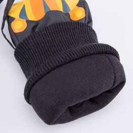 07721145-40 Варежки утепленные Тигренок для мальчики черный фото №4