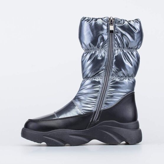 664132-44 Сапоги-дутики для девочки для девочки серый фото №2