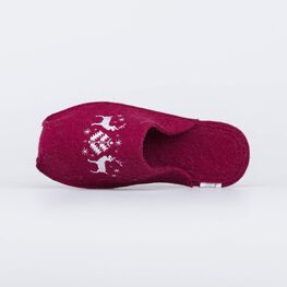 837003-02 Женские войлочные тапочки Олени для девочки бордовый фото №4
