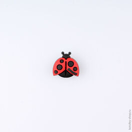 03014001-40 Украшение для обуви Божья Коровка красная для универсальные красный