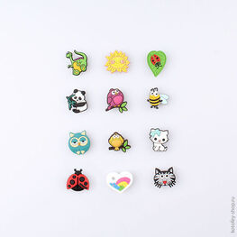 03014001-40 Украшение для обуви Божья Коровка красная для универсальные красный фото №4