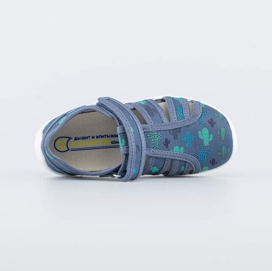 421104-11 Хлопковые сандалии Кактусы для мальчики синий фото №4