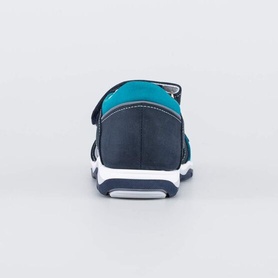 322180-21 Кожаные сандалии на липучках для мальчики синий фото №5