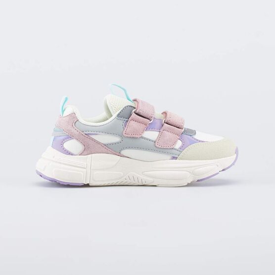 644485-71 Кроссовки с Softshell и липучками для девочки бежевый + розовый фото №2