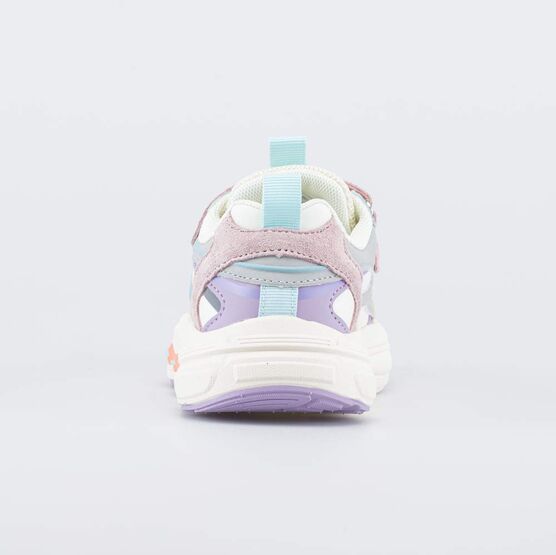 644485-71 Кроссовки с Softshell и липучками для девочки бежевый + розовый фото №5