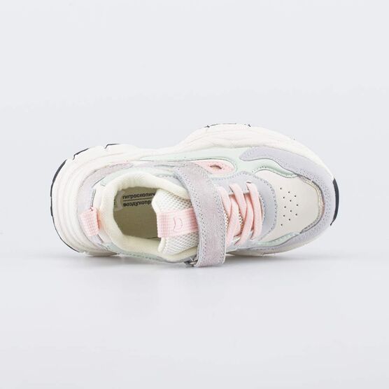 644490-72 Подростковые кроссовки для девочки для девочки сер-роз фото №4