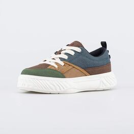 731190-13 Кеды на массивной белой подошве для мальчики зел-кор