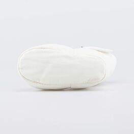 001117-45 Теплые меховые пинетки на липучке для девочки св.бежевый фото №3