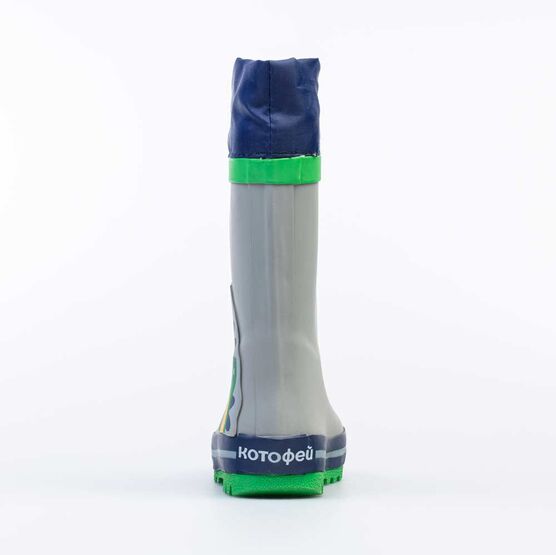 366225-11 Резиновые сапоги Динозавр Hello для мальчики сер-зел фото №5