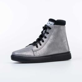 752202-22 Ботинки для девочки срб-чер