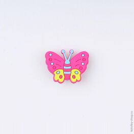 03014005-40 Украшение для обуви Бабочка фуксия для девочки фуксия