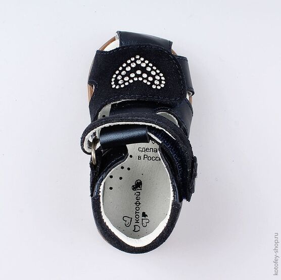 022109-23 Туфли летние для девочки светло-синий фото №4