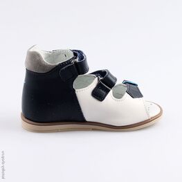 122128-24 Сандалии для мальчики бел-син фото №2