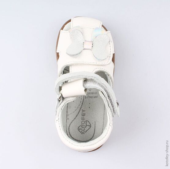 122150-22 Босоножки для девочки бел-срб фото №4