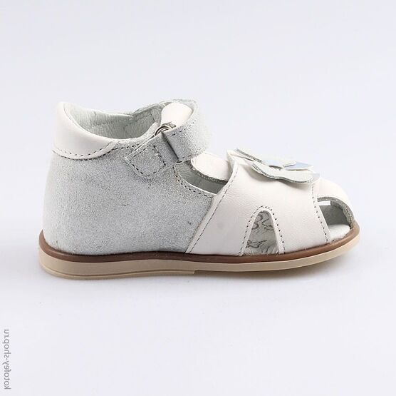 122150-22 Босоножки для девочки бел-срб фото №2