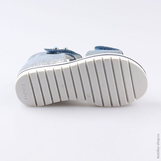 322076-23 Босоножки для девочки голубой фото №3