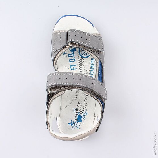 422065-21 Сандалии для мальчики сер-син фото №4