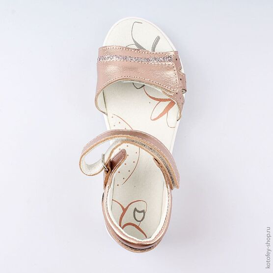522146-22 Босоножки для девочки бронзовый фото №4