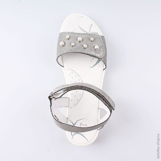 722017-21 Босоножки для девочки серебрист. фото №4