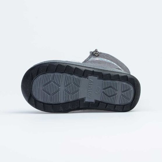 367128-41 Валенки детские Белый котик для мальчики серый фото №3