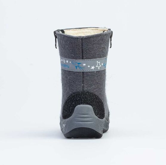 367128-41 Валенки детские Белый котик для мальчики серый фото №5