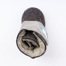 007011-44 Пинетки- из войлока Северный мишка для мальчики черный фото №4