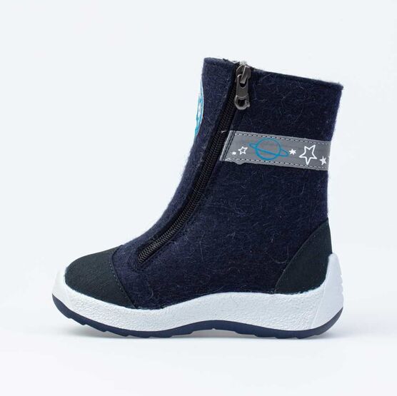 367128-42 Валенки детские Белый котик для мальчики синий фото №2