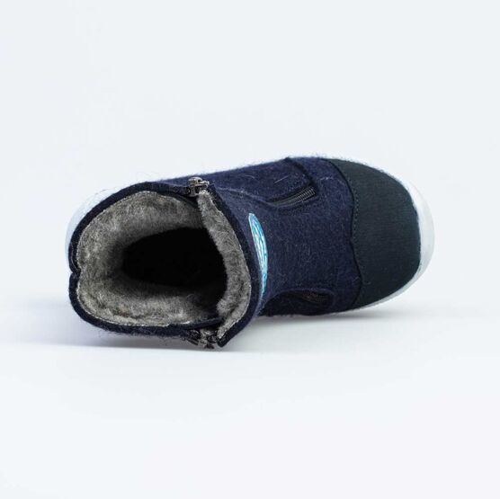 367128-42 Валенки детские Белый котик для мальчики синий фото №4