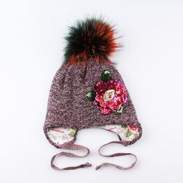 41876V-55 Зимняя шапка для девочки Карнавал для девочки фиолетовый фото №2