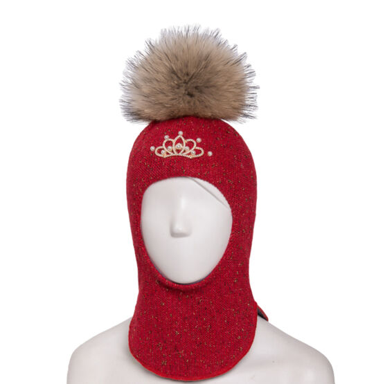 42158D-25 Зимний шлем для девочки, красный для девочки красный