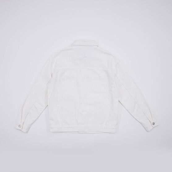 07805001-40 Джинсовая куртка для девочки бежевый для девочки бежевый фото №2